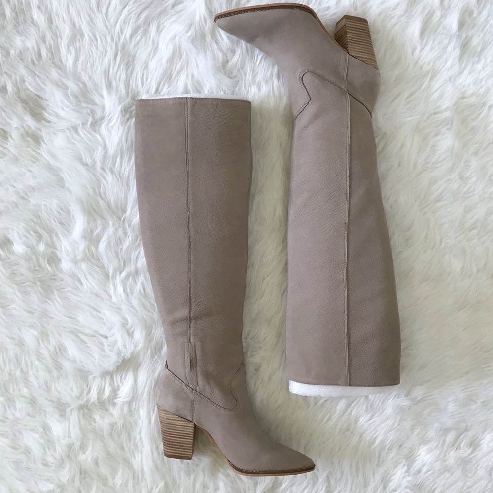 Lucky Brand gray Azoola knee high boots size 10